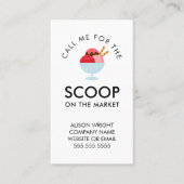 Realtor Pop By Call Me for the Scoop Ice Cream Contactkaartje (Voorkant)