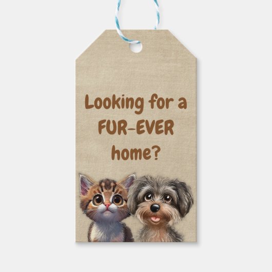 Realtor Pop-By Pet Puppy Kitten Vet Cadeaulabel (Voorkant)