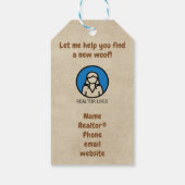 Realtor Pop-By Pet Puppy Kitten Vet Cadeaulabel (Achterkant)