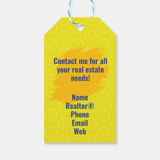 Realtor Pop-by Sponge Scrub Klantwaardering Cadeaulabel (Achterkant)