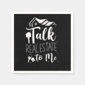 Realtor praat onroerend goed tegen mij servet (Voorkant)