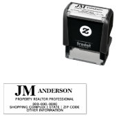 Realtor property professioneel monogram adres  zelfinktende stempel (In situ)