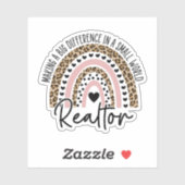 Realtor Rainbow, onroerend goed, makelaarsgeschenk Sticker (Vel)