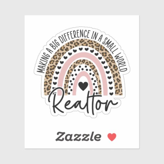 Realtor Rainbow, onroerend goed, makelaarsgeschenk Sticker (Vel)