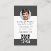 Realtor Real Estate Agent Add Photo qr code Visitekaartje (Achterkant)