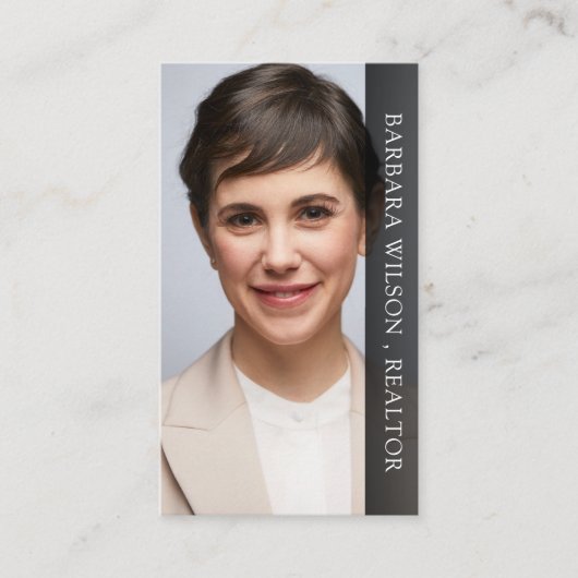 Realtor Real Estate Agent Add Professional Photo  Visitekaartje (Voorkant)