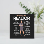Realtor Real Estate Agent Anatomie of a Realtor Cu Kaart (Staand voorkant)