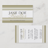 Realtor Real Estate Agent Broker Gold Script Verva Visitekaartje (Voorkant / Achterkant)