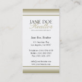 Realtor Real Estate Agent Broker Gold Script Verva Visitekaartje (Achterkant)