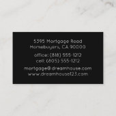 Realtor Real Estate Agent Photo Visitekaartjes (Achterkant)