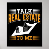 Realtor Real Estate Agent praat echt onroerend goe Poster (Voorkant)