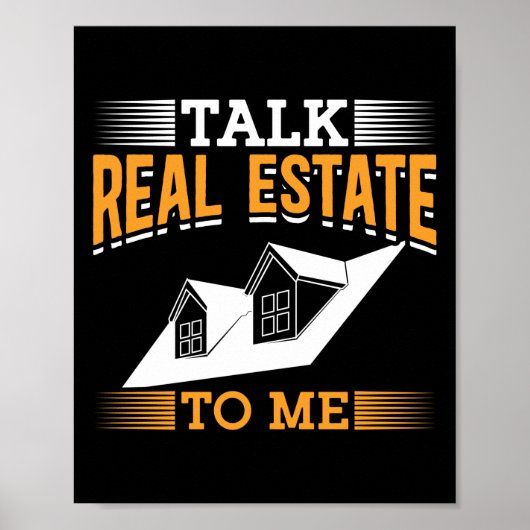 Realtor Real Estate Agent praat echt onroerend goe Poster (Voorkant)