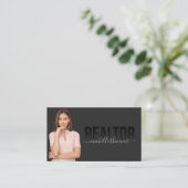 Realtor Real Estate Agent Professional Foto toevoe Visitekaartje (Staand voorkant)