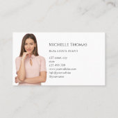 Realtor Real Estate Agent Professional Foto toevoe Visitekaartje (Achterkant)