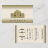 Realtor Real Estate Broker Agent Gold House Fade Visitekaartje (Voorkant / Achterkant)
