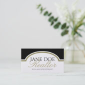 Realtor Real Estate Broker Agent Sales Gold Script Visitekaartje (Staand voorkant)