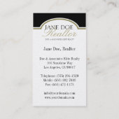 Realtor Real Estate Broker Agent Sales Gold Script Visitekaartje (Achterkant)