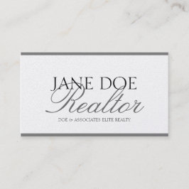 Realtor Real Estate Broker Sales Silver Script Plt Visitekaartje