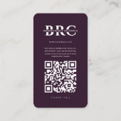 Realtor Real Estate Elegant Donker Paarse IG Grid Visitekaartje (Achterkant)