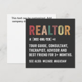 Realtor Real Estate Funny Quote Card (Voorkant / Achterkant)