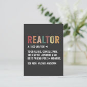Realtor Real Estate Funny Quote Card Briefkaart (Staand voorkant)