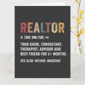 Realtor Real Estate Funny Quote Card Kaart (Gele Bloem)