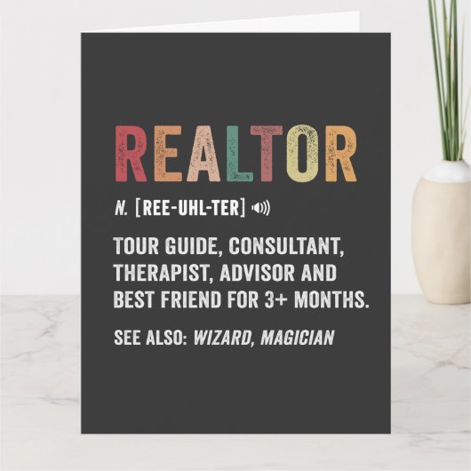 Realtor Real Estate Funny Quote Card Kaart (Voorkant)