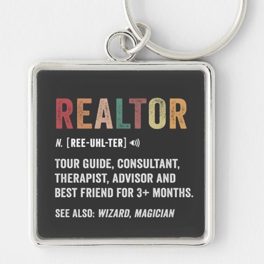 Realtor Real Estate Funny Quote Premium Sleutelhan Sleutelhanger (Voorkant)