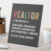 Realtor Real Estate Funny Quote Reclamebord Met Voetstuk (Insitu)