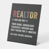 Realtor Real Estate Funny Quote Reclamebord Met Voetstuk (Voorkant)