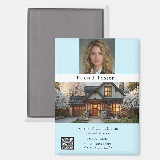 Realtor Real Estate Home Sales Rentals Business Magneet (Voorkant / Achterkant)