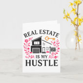 Realtor Real Estate Is My Hustle Kaart (Gele Bloem)