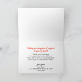 Realtor Rode Deur Verkocht Teken Dank u Kaart (Binnen)