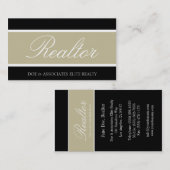 Realtor Script Tan Banner Visitekaartje (Voorkant / Achterkant)