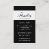 Realtor Script zwart/wit plaque Visitekaartje (Achterkant)