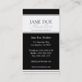 Realtor Silver Script - Beschikbare briefhoofd - Visitekaartje (Achterkant)