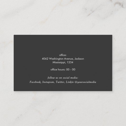 Realtor Simple Modern Professional QR-codefoto Visitekaartje (Achterkant)