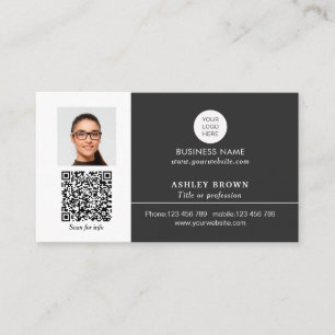 Realtor Simple Modern Professional QR-codefoto Visitekaartje