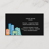 Realtor skyline visitekaartsjabloon visitekaartje (Achterkant)