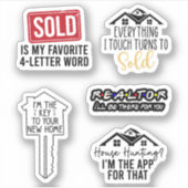 Realtor Sticker Pack Vastgoed cadeau-ideeën (Voorkant)