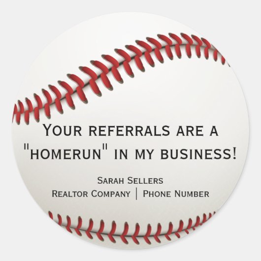 Realtor Summer Baseball door Stickers als Pop besc (Voorkant)