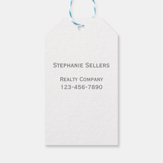 Realtor Summer Baseball, met Labels gelijkgestelde Cadeaulabel (Achterkant)