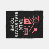 Realtor Talk Real Estate To Me  Fleece Deken (Voorkant (Horizontaal))
