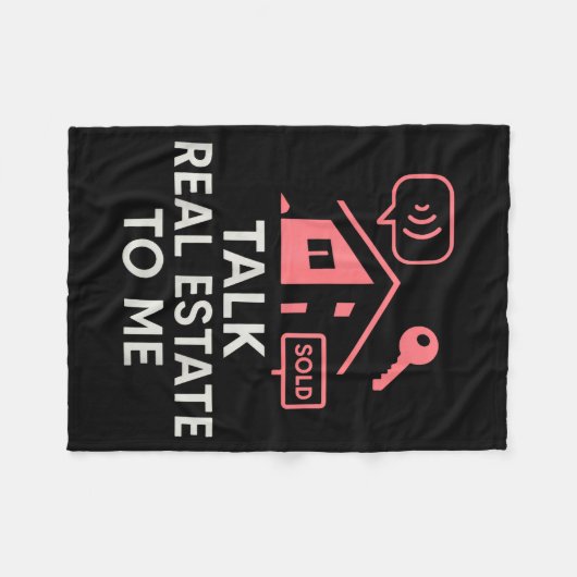 Realtor Talk Real Estate To Me Fleece Deken (Voorkant (Horizontaal))
