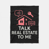 Realtor Talk Real Estate To Me  Fleece Deken (Voorkant)
