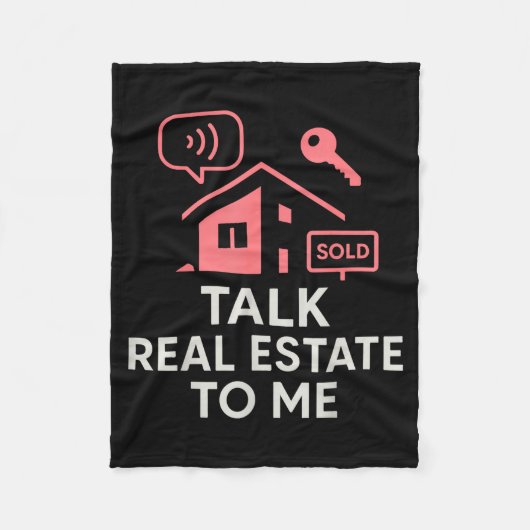 Realtor Talk Real Estate To Me  Fleece Deken (Voorkant)