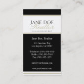 Realtor Tan Script Visitekaartje (Achterkant)