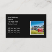 Realtor Te Koop Teken Visitekaartjes Ontwerp (Voorkant)