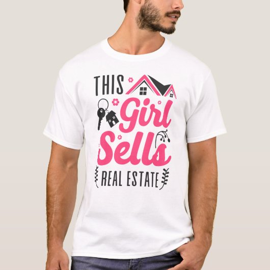Realtor This Girl Sells Real Estate T-shirt (Voorkant)