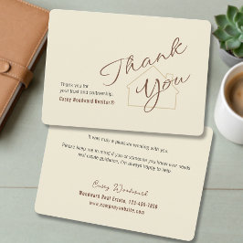 Realtor to Client | Minimalist Script Thank You  Kaart